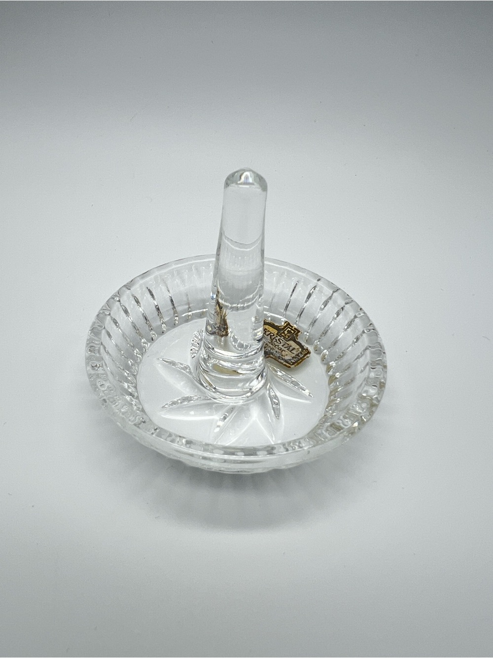 Vintage Kristal Zajecar Crystal Ring Holder Yugoslavia
